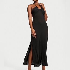 Aerie Dark Grey Swim Cover Up Maxi Dress